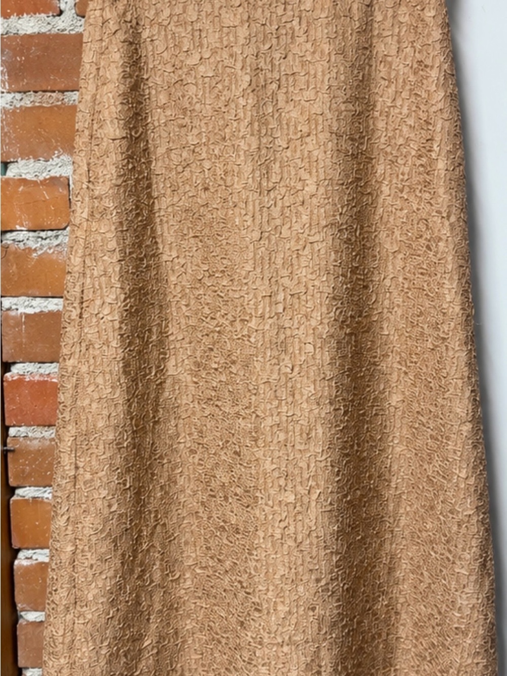 MELLODAY Textured Camel Women's Skirt